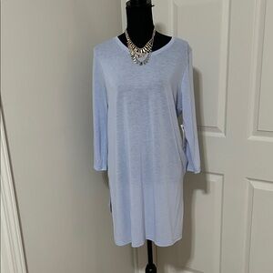 NWT Chico's Size 2 (regular size L)Soft Blue Tunic Top